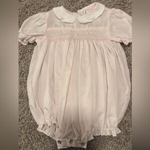 Petit Ami Pink Smocked One Piece
